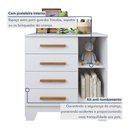Ver mais imagens de Quarto de Bebê Completo Gêmeos com Guarda-Roupa, 2 Berços e Cômoda Gael Branco
