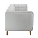 Ver imagem 7 de Sofá 03 Lugares para Sala de Estar Pés em Madeira 240cm Florian M03 Linho Cinza - Lyam Decor