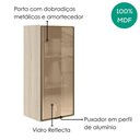Ver imagem 4 de Armario Aereo 1 Porta Vidro MDF 40x90 cm Kali 1197761 Bianco Toq Nicioli