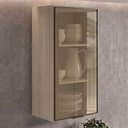 Ver imagem 2 de Armario Aereo 1 Porta Vidro MDF 40x90 cm Kali 1197761 Bianco Toq Nicioli