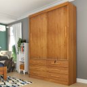 Ver imagem 1 de Guarda-Roupa Casal Chicago 2 Portas 6 Gavetas Cinamomo - Tcil Móveis