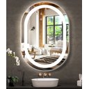 Ver imagem 1 de Espelho jateado Oval Iluminado com led frio - 60x80cm Woodglass oval jato frio