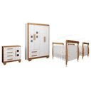Ver imagem 2 de Quarto de Bebê Completo Gêmeos com Guarda-Roupa, 2 Berços e Cômoda Gael