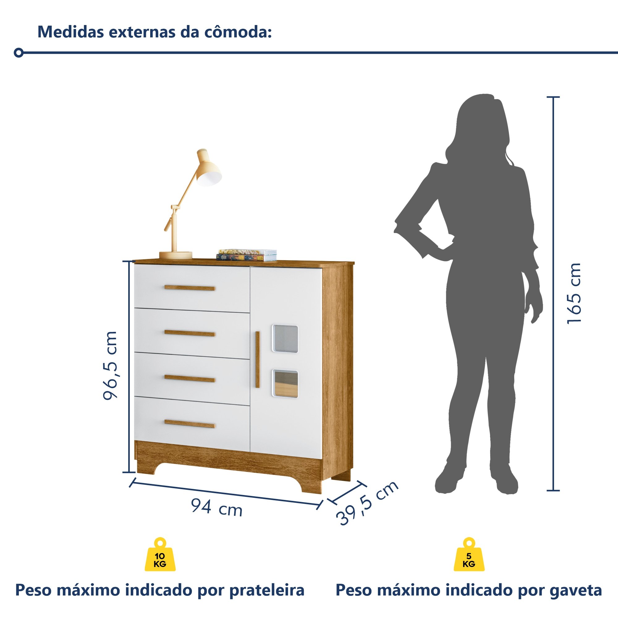 Quarto de Bebê Completo Gêmeos com Guarda-roupa, 2 Berços e Cômoda Gael - 19