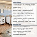 Ver imagem 5 de Quarto de Bebê Completo Gêmeos com Guarda-Roupa, 2 Berços e Cômoda Gael Branco/Amadeirado
