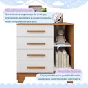 Ver imagem 7 de Quarto de Bebê Completo Gêmeos com Guarda-Roupa, 2 Berços e Cômoda Gael