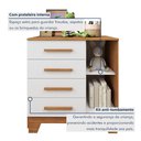 Ver mais imagens de Quarto de Bebê Completo Gêmeos com Guarda-roupa, 2 Berços e Cômoda Gael