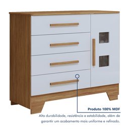 Quarto de Bebê Completo Gêmeos com Guarda-roupa, 2 Berços e Cômoda Gael - 16