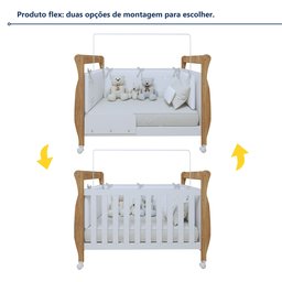Quarto de Bebê Completo Gêmeos com Guarda-roupa, 2 Berços e Cômoda Gael - 12