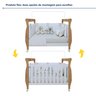 Quarto de Bebê Completo Gêmeos com Guarda-roupa, 2 Berços e Cômoda Gael - 12