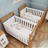 Quarto de Bebê Completo Gêmeos com Guarda-roupa, 2 Berços e Cômoda Gael - 6