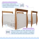 Ver imagem 6 de Quarto de Bebê Completo Gêmeos com Guarda-Roupa, 2 Berços e Cômoda Gael Branco/Amadeirado