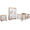 Quarto de Bebê Completo Gêmeos com Guarda-roupa, 2 Berços e Cômoda Gael - 2