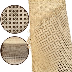 Palhinha Indiana Fibra Natural Algodão Tela Rattan Sextavada Assento 1,00x50cm - 2