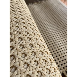 Palhinha Indiana Fibra Natural Algodão Tela Rattan Sextavada Assento 1,00x50cm - 1