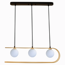 Ver imagem 7 de Pendente Beat Preto e Dourado (c)68cm (l)12cm (a)18cm 3x75w G9