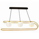 Ver imagem 5 de Pendente Beat Preto e Dourado (c)68cm (l)12cm (a)18cm 3x75w G9