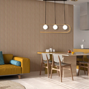 Ver imagem 3 de Pendente Beat Preto e Dourado (c)68cm (l)12cm (a)18cm 3x75w G9