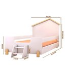 Ver imagem 4 de Cama Casinha Montessoriana Infantil Com Escadinha Branco Ayla Divaloto Com Colchão Probel
