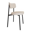 Ver imagem 2 de Cadeira Alloa Fixa com 4 Pés 50 x 44,7 x 83,8 cm com 1 Unidade Branco/Corriente Palha