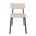 Ver imagem 6 de Cadeira Alloa Fixa com 4 Pés 50 x 44,7 x 83,8 cm com 1 Unidade Branco/Corriente Palha