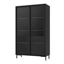 Ver imagem 2 de Cristaleira Refresh 2 Portas 3 Prateleiras com Vidro Preto - BRV