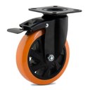 Ver imagem 4 de Rodizio Gir. 5 Pol. Placa C/ Freio Rolamento Glpbf.414.pu.e