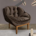 Ver imagem 1 de Poltrona Decorativa Confort Veludo MARROM SKY MOBILE