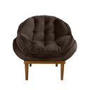 Ver imagem 2 de Poltrona Decorativa Confort Veludo MARROM SKY MOBILE
