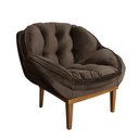 Ver imagem 3 de Poltrona Decorativa Confort Veludo MARROM SKY MOBILE