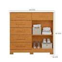 Ver imagem 3 de Guarda Roupa Napoli com 6 Portas Bronze Cinamomo e Cômoda Xangai Cinamomo - Móveis Albatroz