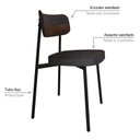 Ver imagem 5 de Cadeira Alloa Fixa com 4 Pés 50 X 44,7 X 83,8 Cm com 1 Unidade