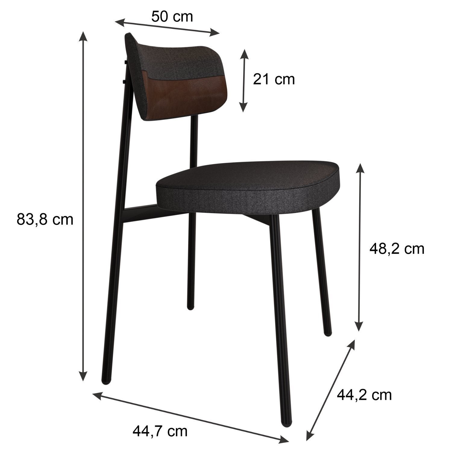 Cadeira Alloa Fixa com 4 Pés 50 X 44,7 X 83,8 Cm com 1 Unidade - 4