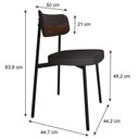Ver imagem 4 de Cadeira Alloa Fixa com 4 Pés 50 X 44,7 X 83,8 Cm com 1 Unidade