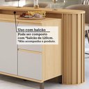 Ver imagem 5 de Bancada de Cozinha para Ilha 100% Mdf com Tampo 144cm Aura Carvalho