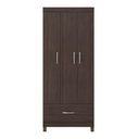 Ver imagem 3 de Guarda Roupa Solteiro Vértice Sul 3 Portas 1 Gaveta MDP Cafe Touch Demóbile