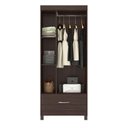 Ver imagem 2 de Guarda Roupa Solteiro Vértice Sul 3 Portas 1 Gaveta MDP Cafe Touch Demóbile
