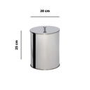 Ver imagem 2 de Lixeira em Aço Inox 07l com Tampa