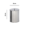 Lixeira em Aço Inox 07l com Tampa - 2