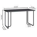 Ver imagem 3 de Kit Mesa Industrial para Escritório e Gaveteiro 4 Gavetas Grafite Placa e Ponto Elegante