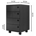 Ver imagem 4 de Kit Mesa Industrial para Escritório e Gaveteiro 4 Gavetas Grafite Placa e Ponto Elegante