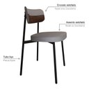 Ver imagem 5 de Cadeira Alloa Fixa com 4 Pés 500 X 447 X 838 Mm com 2 Unidades