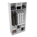 Ver imagem 1 de MODULO CLOSET OU LOJA COM CABIDEIRO M90.2021.B (CASA) MUNDI MOVEIS