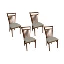 Ver imagem 1 de Kit 4 Cadeira de Jantar em Madeira Maciça Estofada Larissa