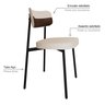 Cadeira Alloa Fixa com 4 Pés 500 X 447 X 838 Mm com 2 Unidades - 5