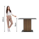 Ver imagem 4 de Mesa de Jantar Madesa Retangular com Tampo de Madeira 5329 Preto/Rustic