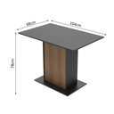 Ver imagem 2 de Mesa de Jantar Madesa Retangular com Tampo de Madeira 5329 Preto/Rustic