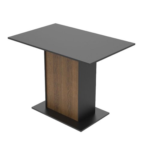 Mesa de Jantar Madesa Retangular com Tampo de Madeira 5329 Preto/Rustic