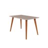 Conjunto: Mesa Sala Jantar Adele c/ Tampo Madeirado 130cm + 4 Cadeiras Juliana Madeira/Suede Nude - - 6