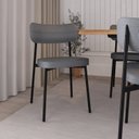 Ver imagem 3 de Cadeira Alloa Fixa com 4 Pés 500 x 447 x 838 mm com 4 Unidades Cinza/Corriente